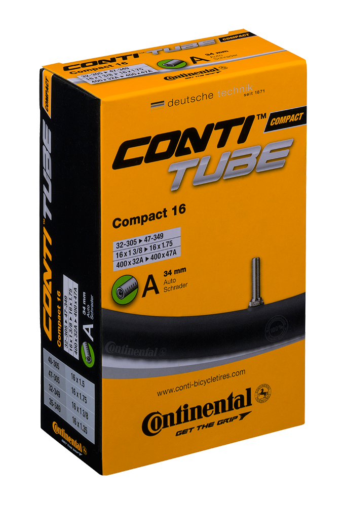 Continental Compact 16x1.3/8-1.75 Schrader tube.
