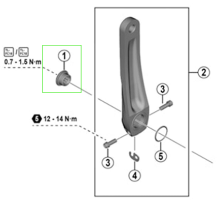 Shimano Crank Arm Fixing Bolt - FC-M582