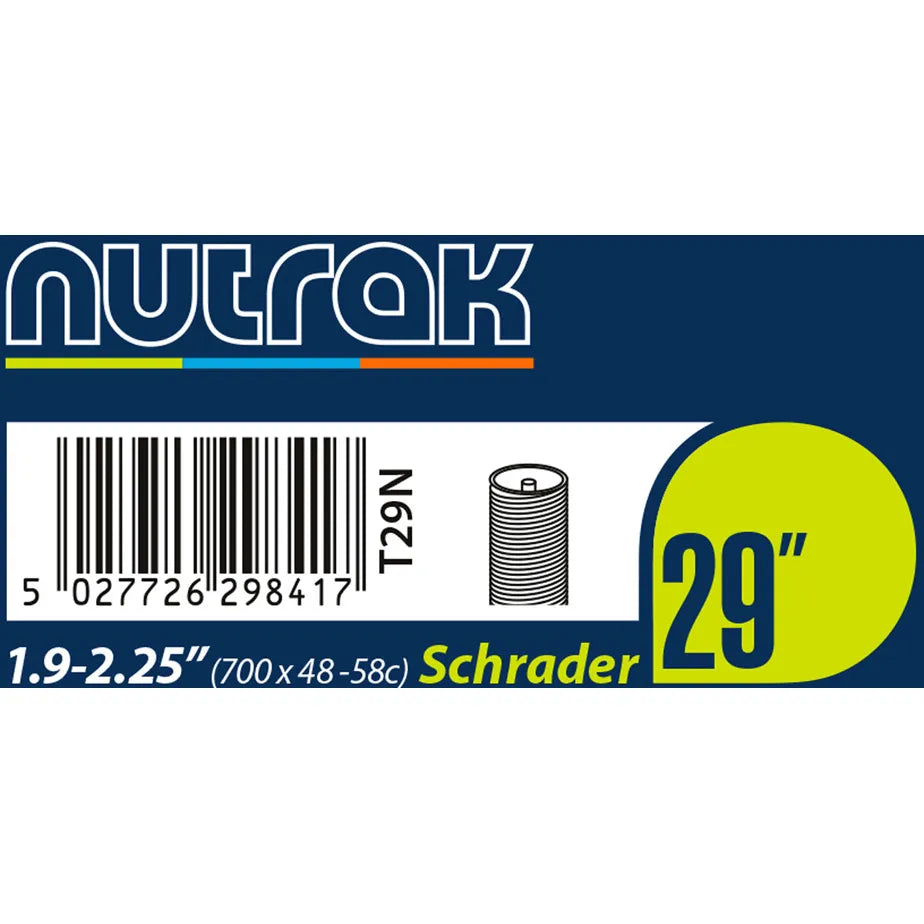 Nutrak 29x1.9-2.25 Schrader tube.
