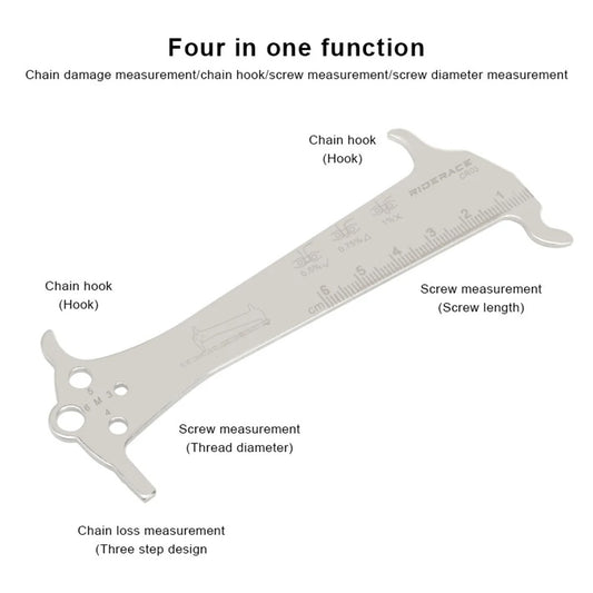 4in1 Bicycle Chain Wear Measurement Ruler