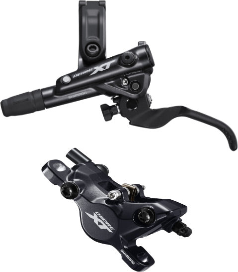 Shimano XT bled brake lever/post mount calliper, BR-M8100/BL-M8100, front and rear