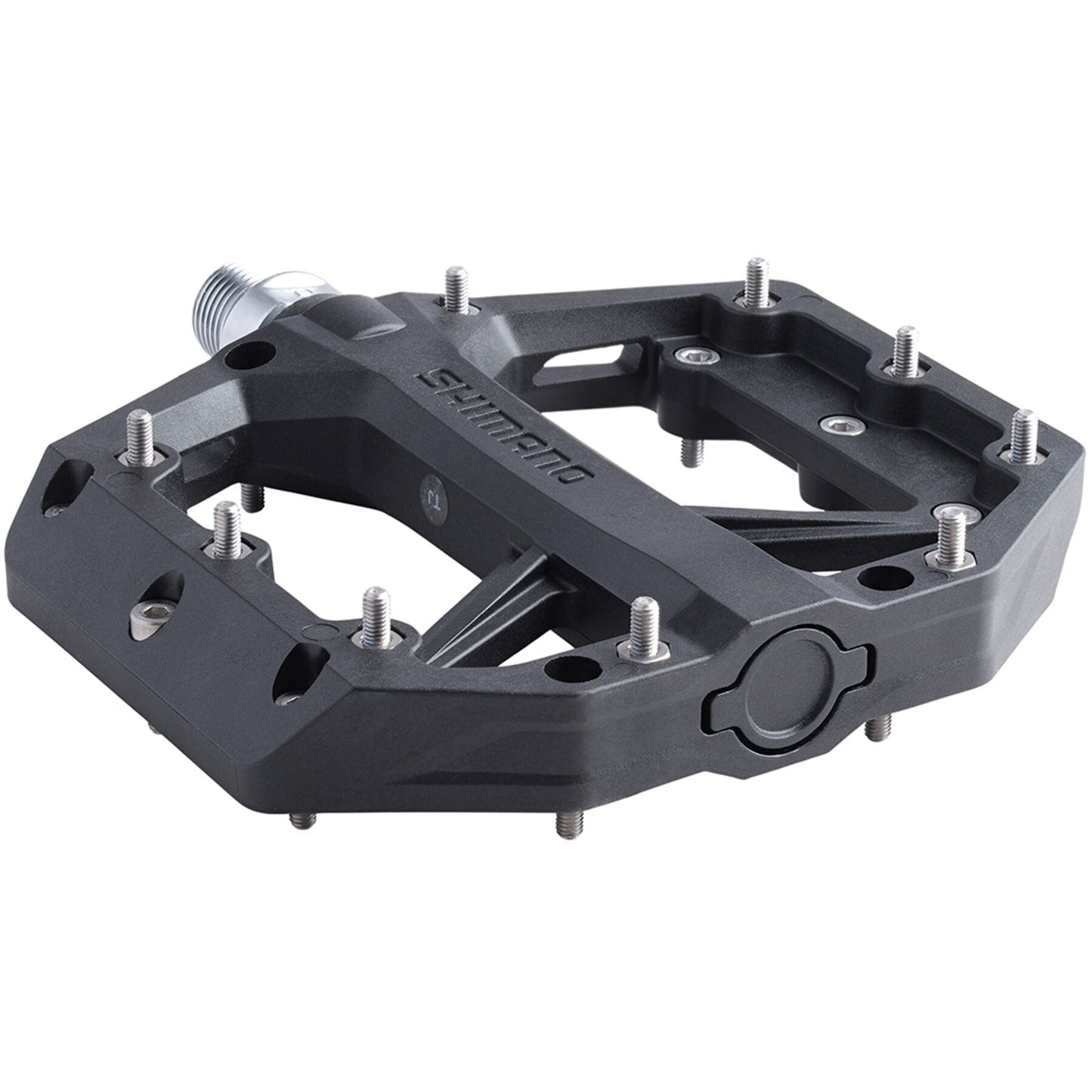 Shimano GR400 Flat Pedals, Resin With Pins, Black