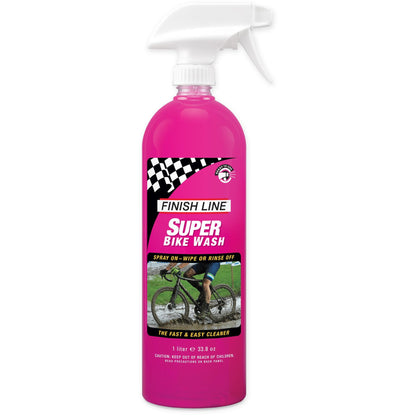 Finish Line Super Wash, bicycle cleaning, cycle clean wash, pink bike spray.