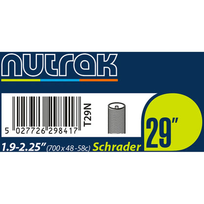 Nutrak 29x1.9-2.25 Schrader tube.