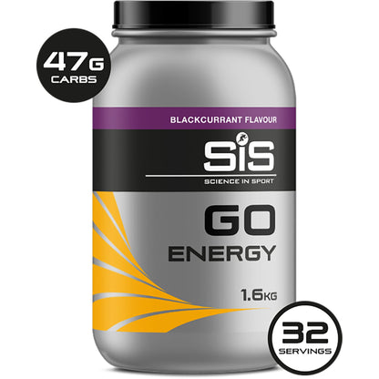 SIS Go Energy drink 1.6kg blackcurrent flavour.
