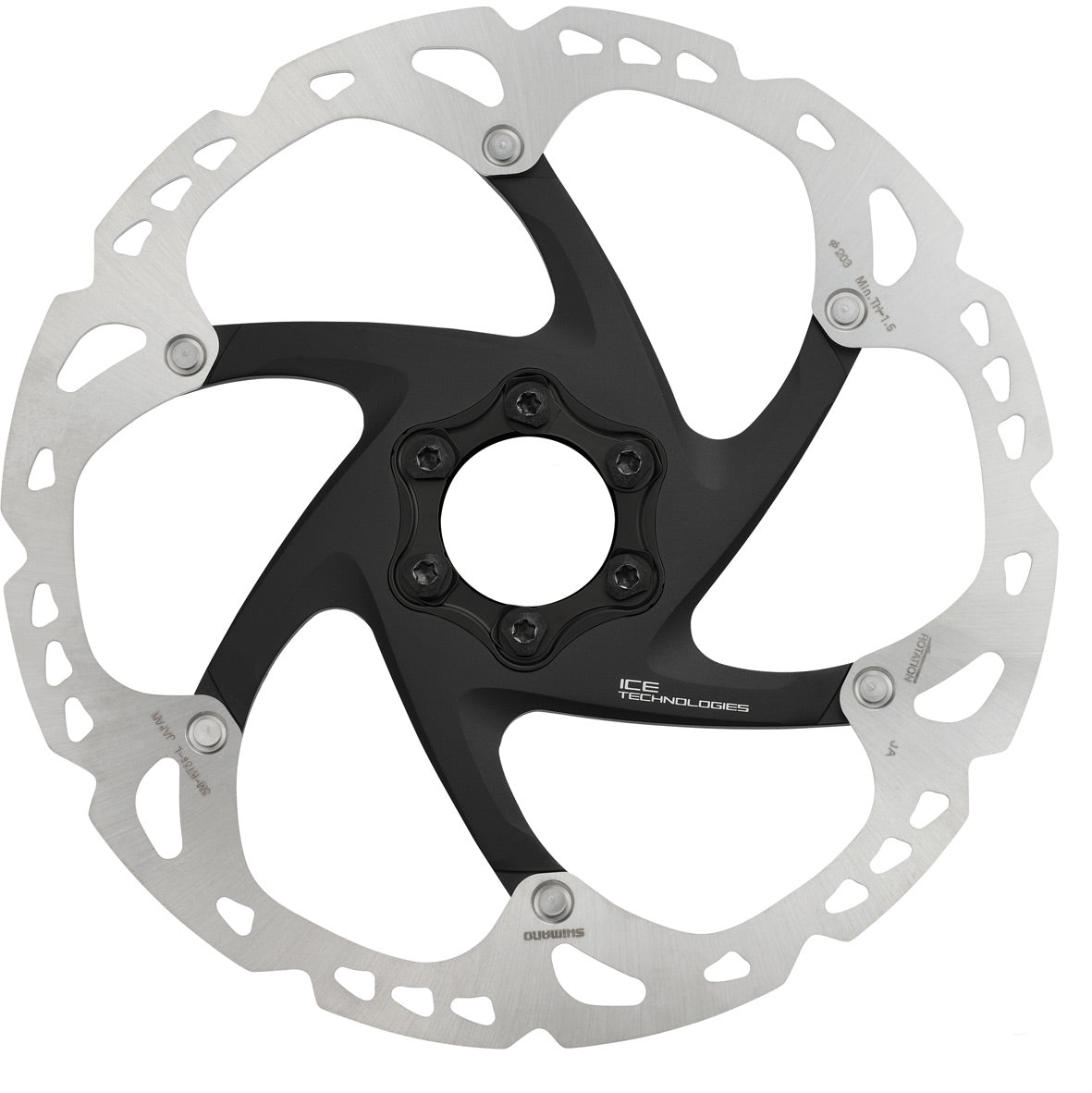 Shimano SM-RT86 160mm disc brake rotor, ice tech, 6 bolt.