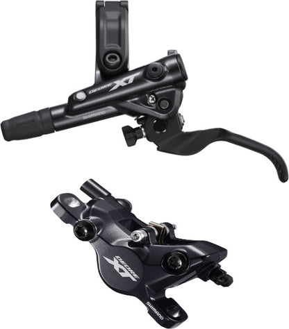 Shimano XT bled brake lever/post mount calliper, BR-M8100/BL-M8100, front and rear