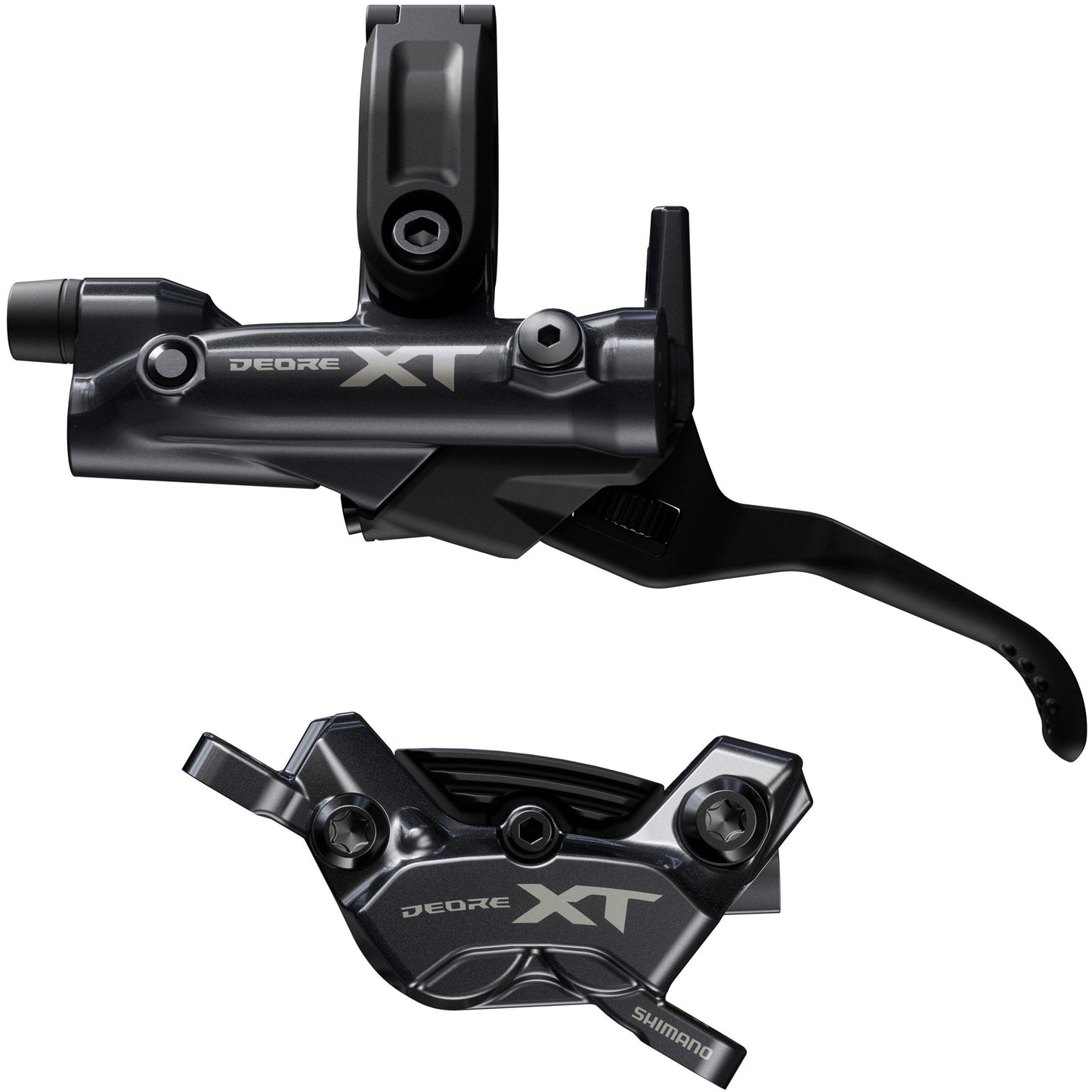 Shimano XT 4 pot bled brake levers and callipers, BR-M8220/BL-M8200 front and rear
