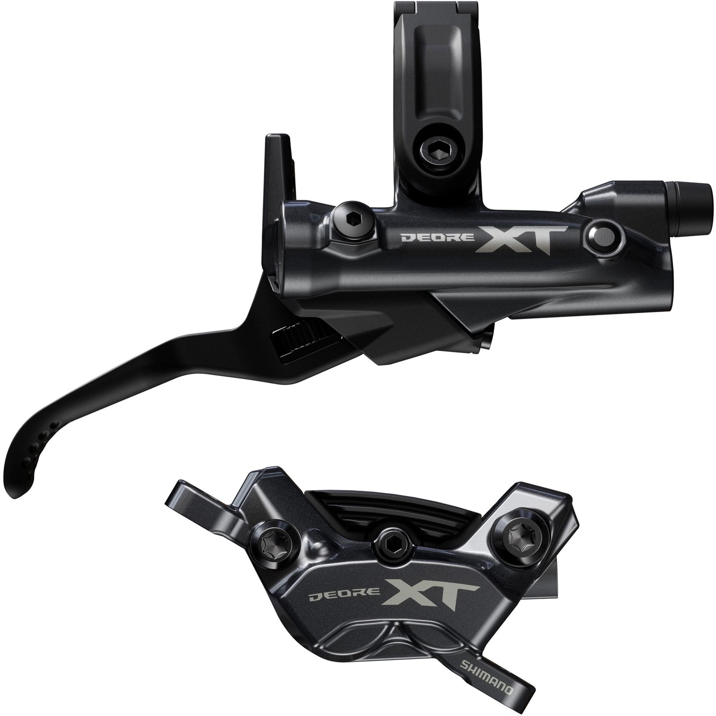 Shimano XT 4 pot bled brake levers and callipers, BR-M8220/BL-M8200 front and rear