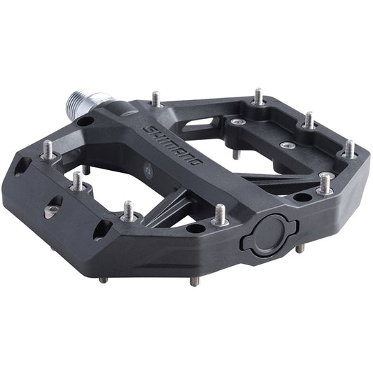 Shimano GR400 Flat Pedals, Resin With Pins, Black
