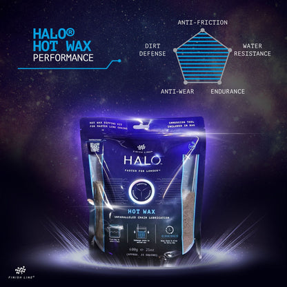 Finish Line Halo Hot Wax Lubricant Melts - 600g - Granular - Double Boil Bag